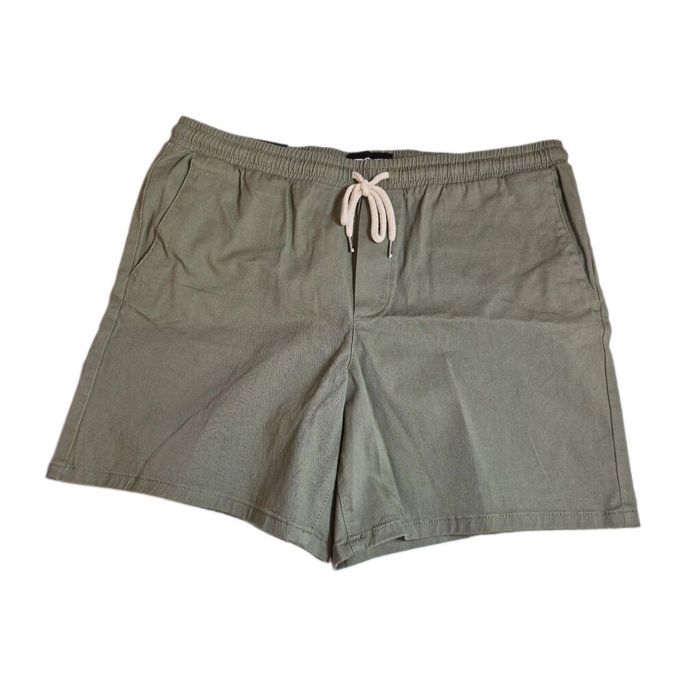 RSQ Men's Pull On Shorts Size XL Military Green Elastic Waist Pockets